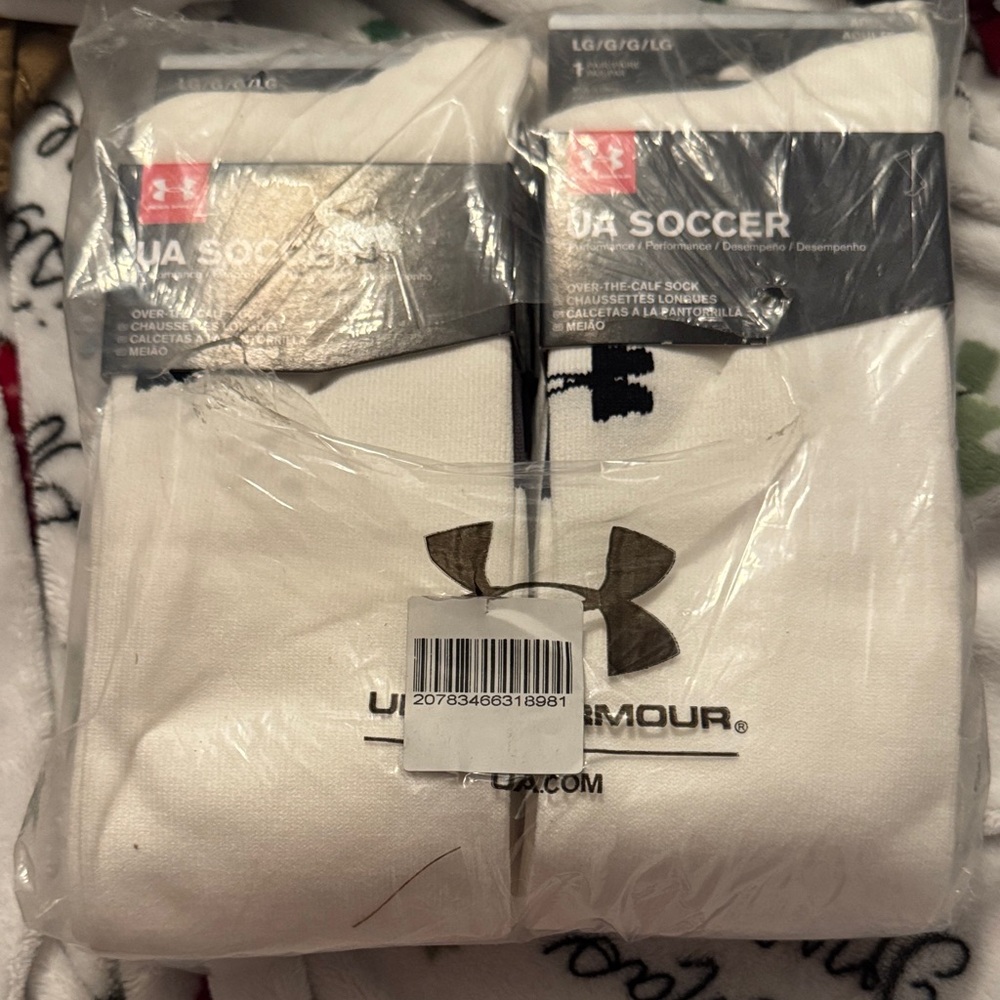 Under Armour White UA Soccer Socks